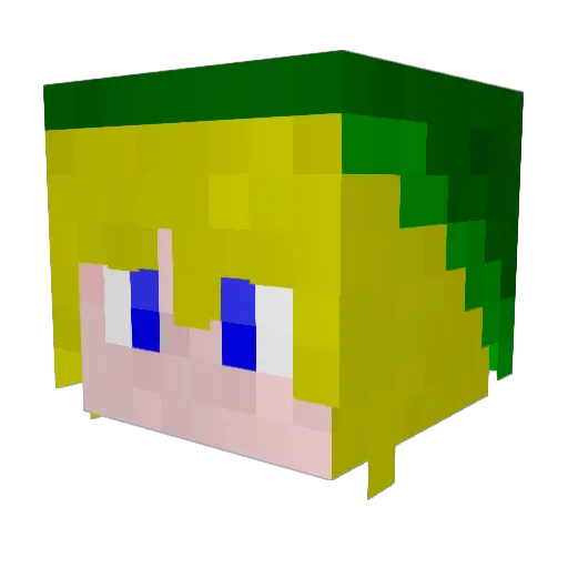 FlingKing Minecraft avatar head, 3D render
