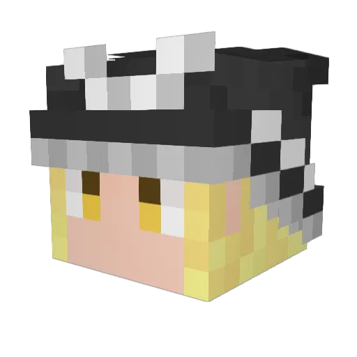 Flingle Minecraft avatar head, 3D render