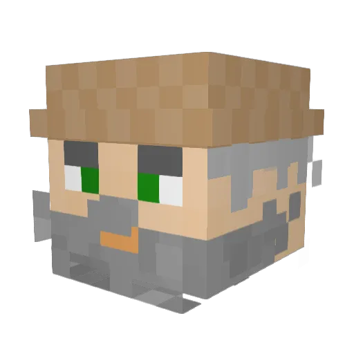 FlinkOFF Minecraft avatar head, 3D render