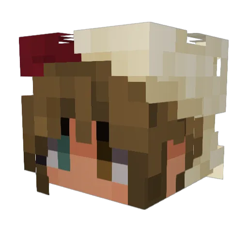 Flink_37 Minecraft avatar head, 3D render