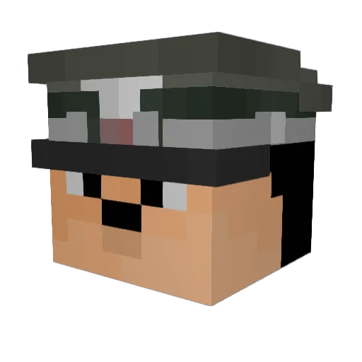 FlinkerFlitz Minecraft avatar head, 3D render
