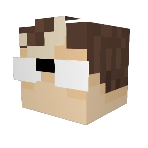 Flint07 Minecraft avatar head, 3D render