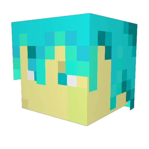 Flint1333 Minecraft avatar head, 3D render