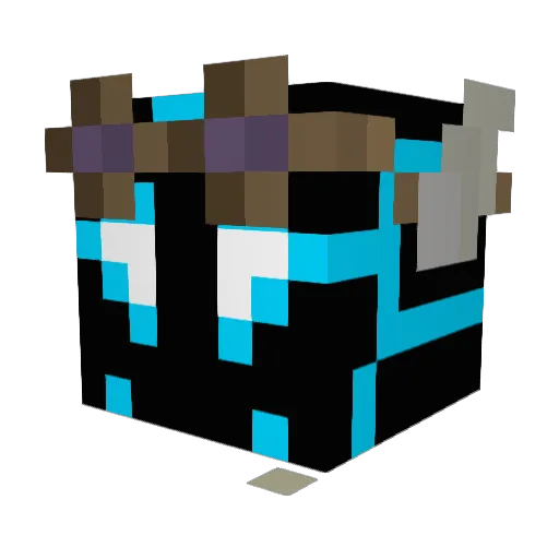 FlintDiamond Minecraft avatar head, 3D render