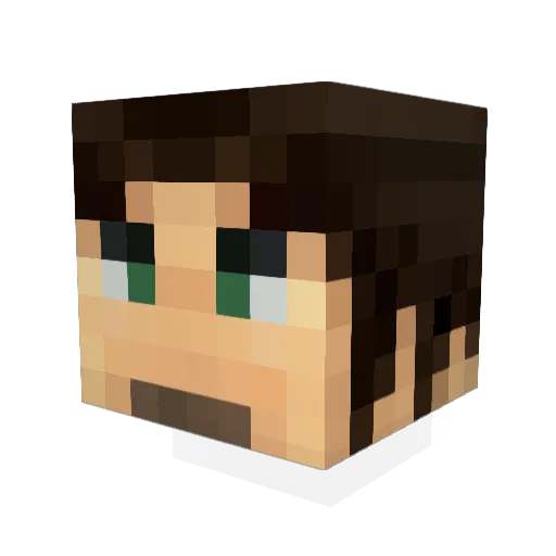 FlintJack Minecraft avatar head, 3D render