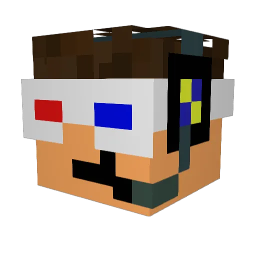 Flint_4 Minecraft avatar head, 3D render