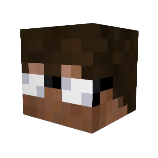 Flint_Silver Minecraft avatar head, 3D render