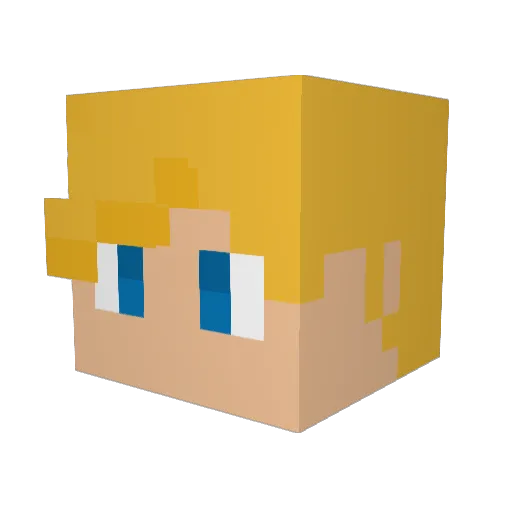 Flint_and_Steel9 Minecraft avatar head, 3D render