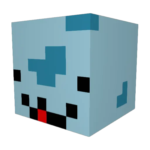 Flintsnowy Minecraft avatar head, 3D render