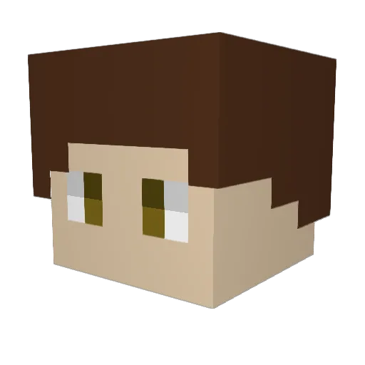 FlintyGamin Minecraft avatar head, 3D render