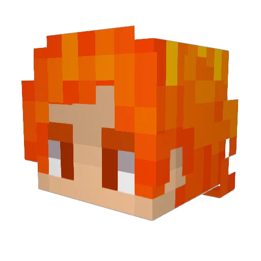 Flinx191 Minecraft avatar head, 3D render