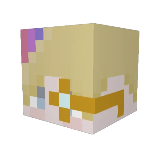 Fliny01 Minecraft avatar head, 3D render