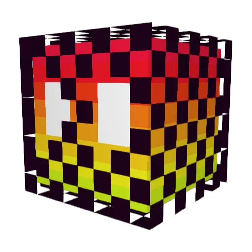 FlipMatter Minecraft avatar head, 3D render