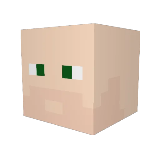 FlipSix_ Minecraft avatar head, 3D render