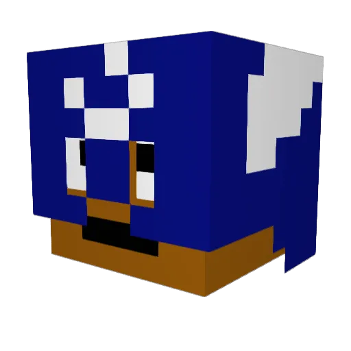 FlipZy28 Minecraft avatar head, 3D render