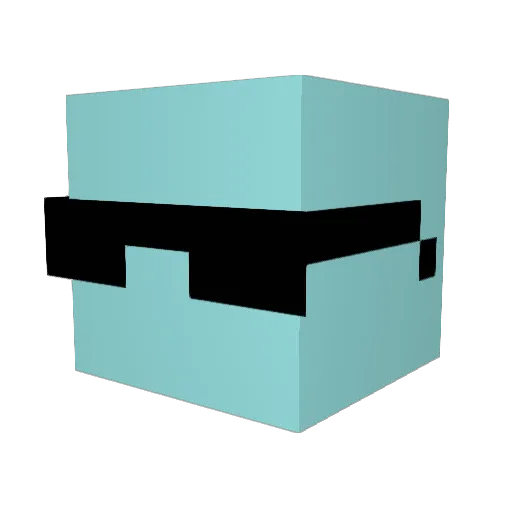 Flip_cat Minecraft avatar head, 3D render