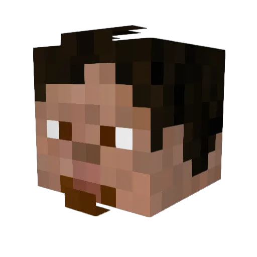 Flip_ppp Minecraft avatar head, 3D render