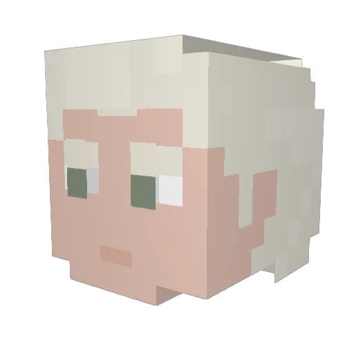 Flipchartus Minecraft avatar head, 3D render