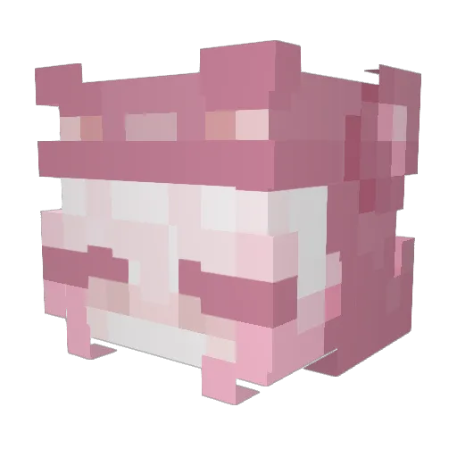 Flipfudge Minecraft avatar head, 3D render