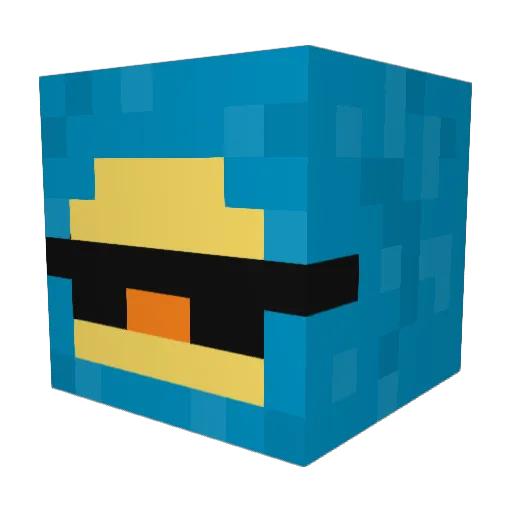 Flipp05 Minecraft avatar head, 3D render