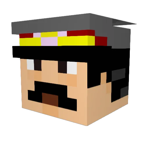 Flippa_za Minecraft avatar head, 3D render