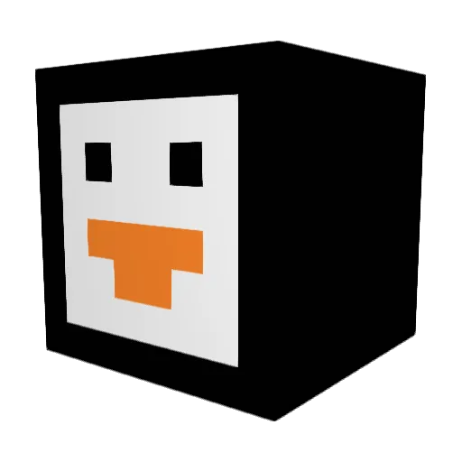 FlippeFlipp Minecraft avatar head, 3D render