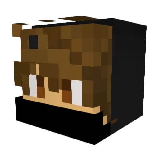 FlippieGamer Minecraft avatar head, 3D render