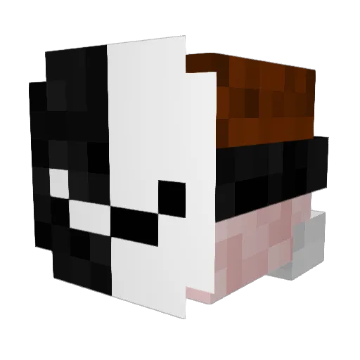 FlippinYou Minecraft avatar head, 3D render