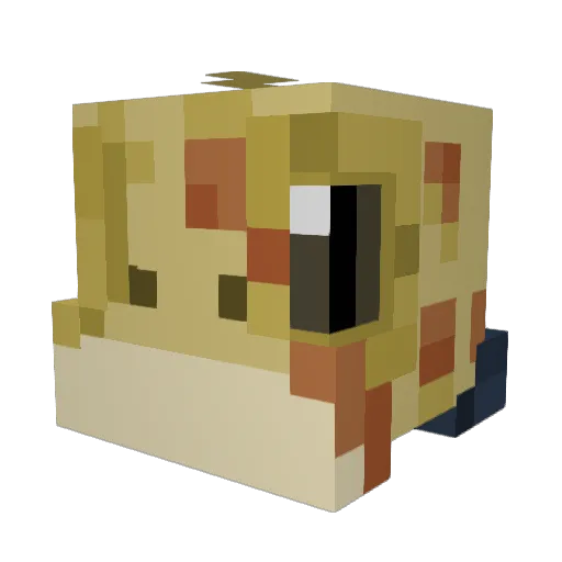Flippymoth Minecraft avatar head, 3D render