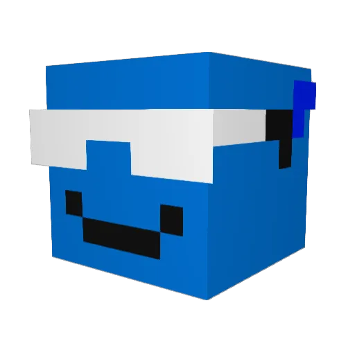 Flipsees Minecraft avatar head, 3D render