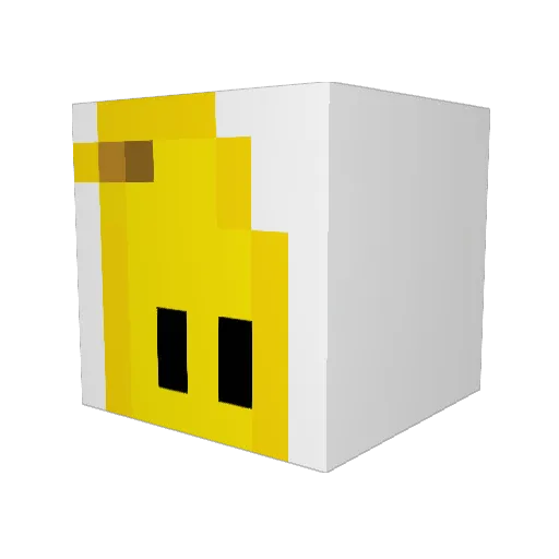 Flisor Minecraft avatar head, 3D render