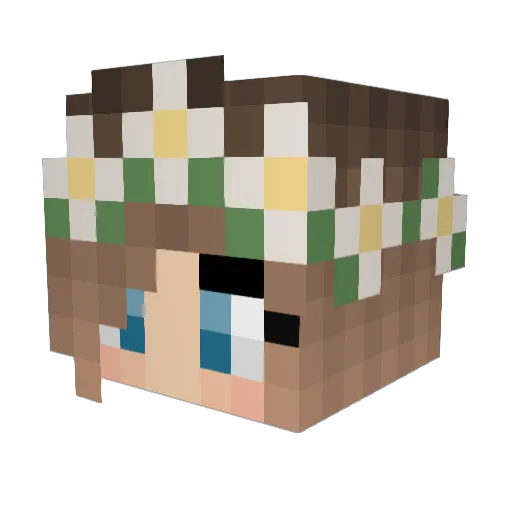 Flissss Minecraft avatar head, 3D render