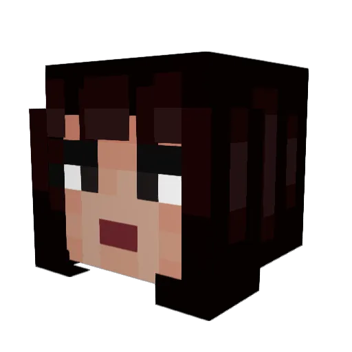 Flitg Minecraft avatar head, 3D render