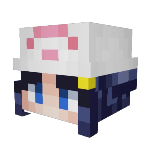 Flits7 Minecraft avatar head, 3D render