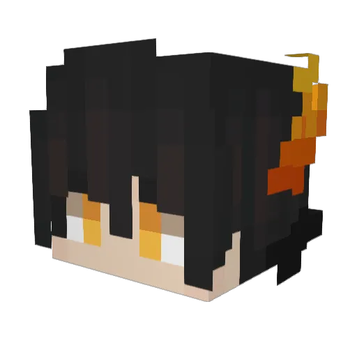 Flitter__ Minecraft avatar head, 3D render
