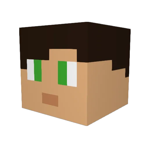 Flitze98 Minecraft avatar head, 3D render
