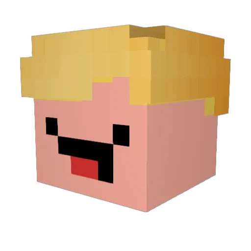 Flitzpiepe21 Minecraft avatar head, 3D render