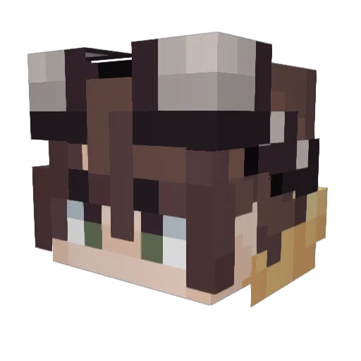 Flixador Minecraft avatar head, 3D render