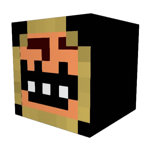 Flixe2001 Minecraft avatar head, 3D render