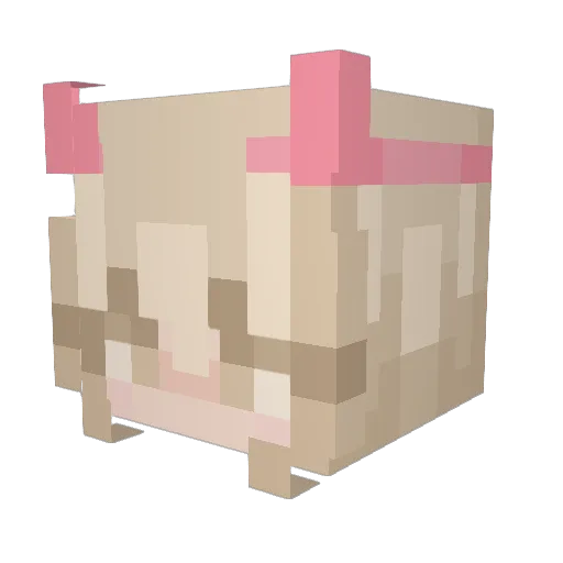 Flixk_ Minecraft avatar head, 3D render