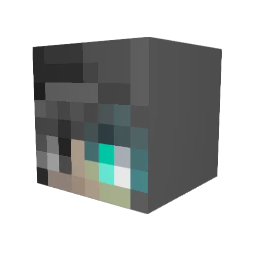Flixmeister Minecraft avatar head, 3D render