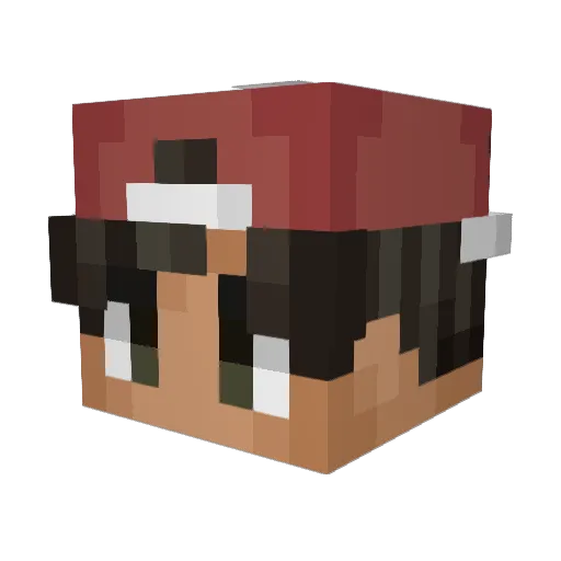 Flixowor Minecraft avatar head, 3D render