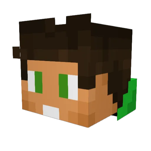 Flixtigger Minecraft avatar head, 3D render
