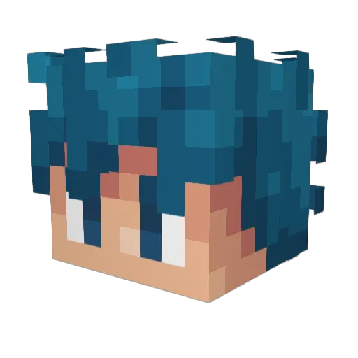 Flixx92I Minecraft avatar head, 3D render