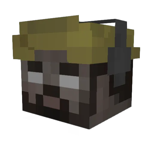Flixy007 Minecraft avatar head, 3D render