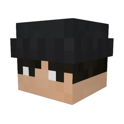 Flizl Minecraft avatar head, 3D render