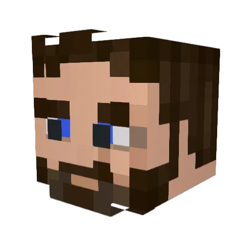 Flo0sen Minecraft avatar head, 3D render