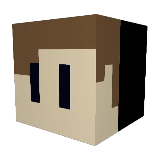 Flo76767 Minecraft avatar head, 3D render