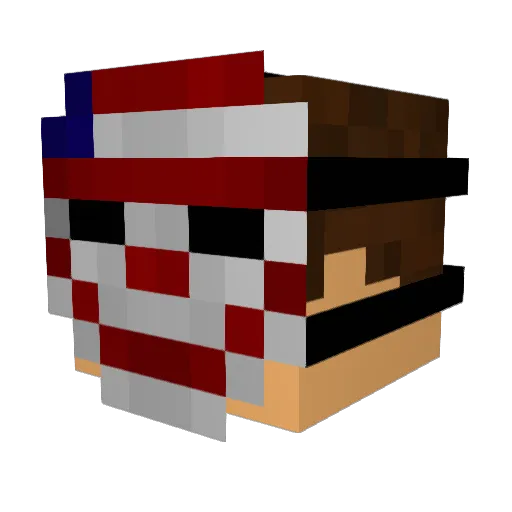 FloDerBro Minecraft avatar head, 3D render