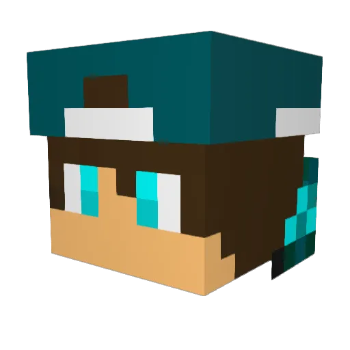 FloDimes Minecraft avatar head, 3D render